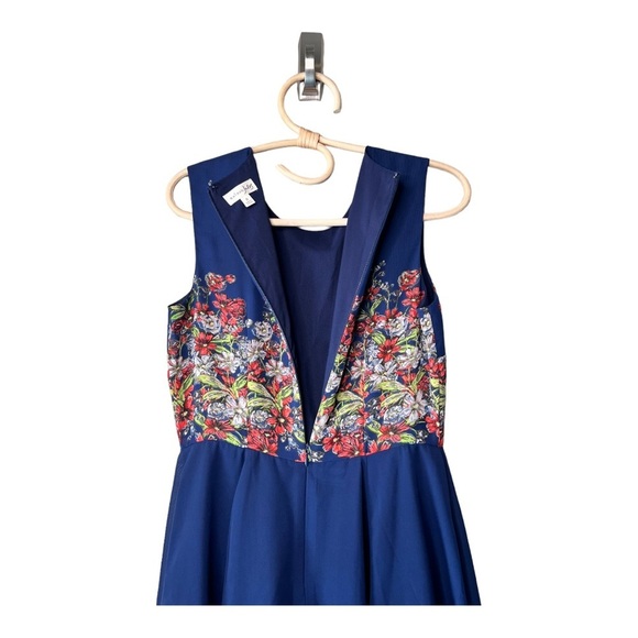 Maison Jules  Floral Print Sleeveless Casual Dress 71087MJ Blue combo Small - Picture 13 of 15